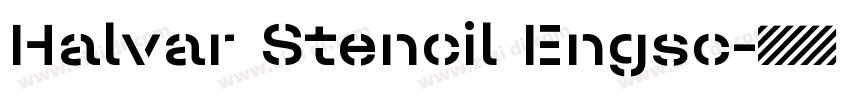 Halvar Stencil Engsc字体转换
